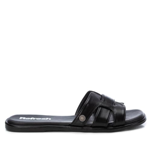 REFRESH - Sandalia Mujer Negro - Calzado Cómodo y Versátil - Moda casual - Modelo 17255301 (Talla 38)