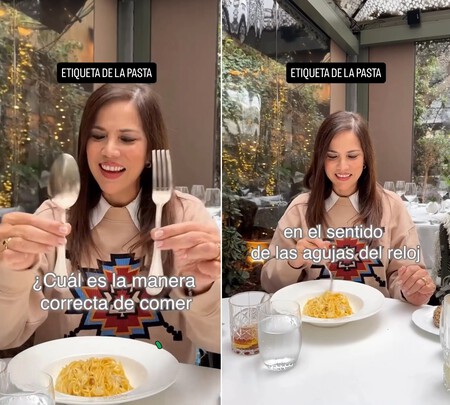 Cómo comer los espaguetis Janín Barboza