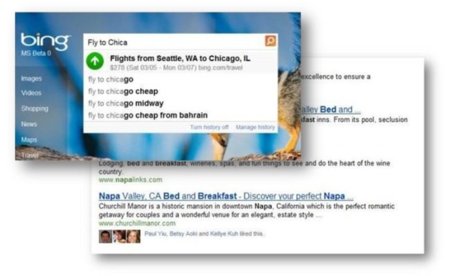 Bing profundiza su integración con Facebook, y añade precios de vuelos en sus auto-sugerencias
