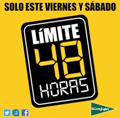 Este fin de semana vuelve la promoción "Límite 48h" de El Corte Inglés
