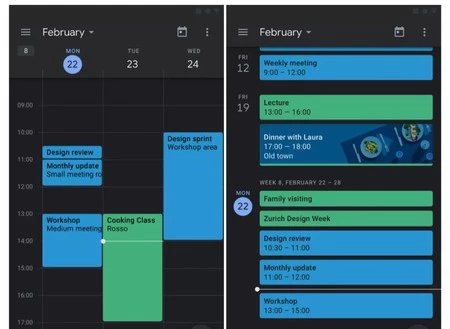 Googleカレンダーのダークモード