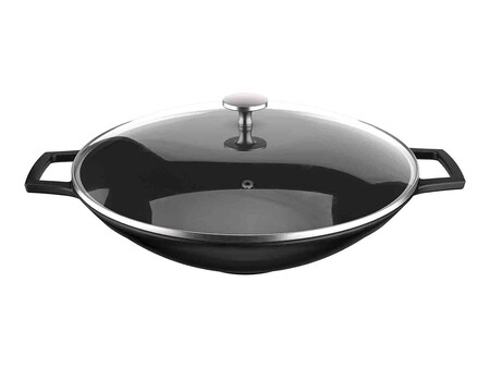 Wok De Hierro Fundido Con Tapa 36 Cm 5 L