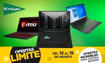 Estrena portátil gaming de ASUS, HP o MSI con hasta 300 euros de descuento en las ofertas Límite 48 Horas de El Corte Inglés