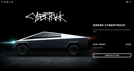 Tesla Cybertruck en el configurador de EEUU