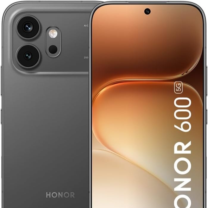 Celular HONOR 600 5G Smartphone 5G 8GB 256GB ROM Cámara 200MP Pantalla AMOLED 6.57" Batería 7000mAh, Negro