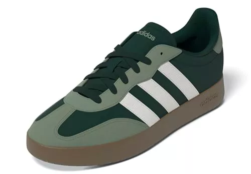 Adidas Hombre BARREDA Shoes, Aurora Ivy/Core White/Silver Green, 36 EU