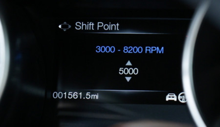 Ford Performance HUD, Indicador de cambio de marcha