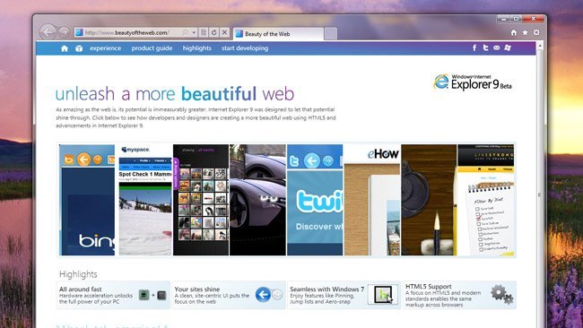 microsoft internet explorer 9 beta presentación