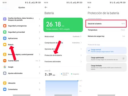 Xiaomi HyperOS バッテリーの状態