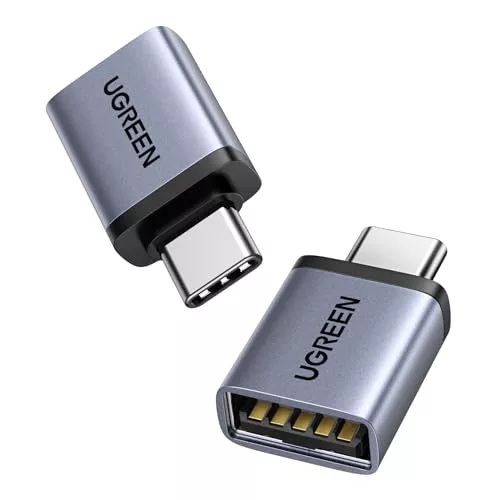 UGREEN Adaptador USB a Tipo C 3.2 (2 Piezas) Conversor USB C OTG, Gray