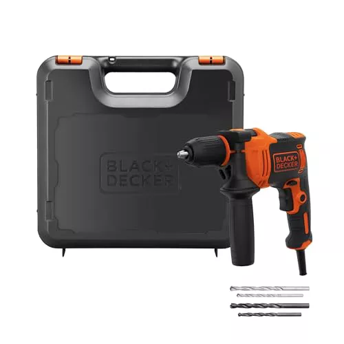 BLACK+DECKER 710W Taladro percutor con cable de alto rendimiento, 0-2800 RPM