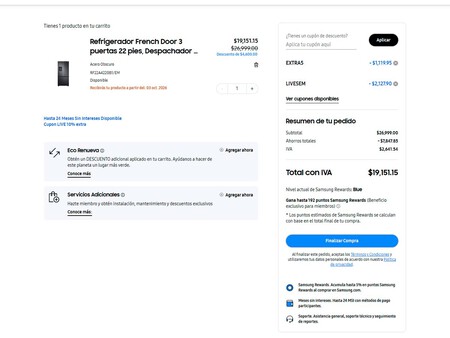 Descuento Refrigerador Samsung