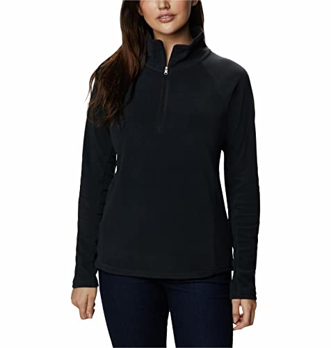 Columbia Mujer Forro polar con media cremallera, Black, M