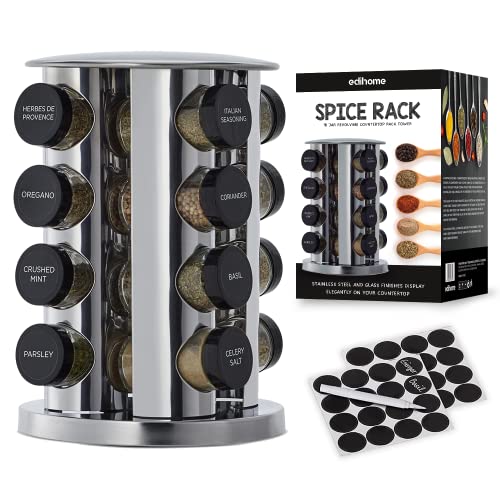 edihome, Especieros para Cocina, 16 Botes Especias