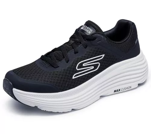 Skechers Max Cushioning Endeavour Zapatillas para hombre, Negro/Blanco, 43 EU