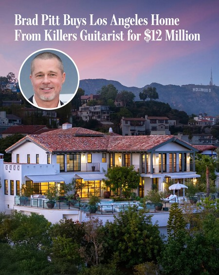 Hollywood Star Brad Pitt Has Paid 12 Million For A Renovated Spanish Style House In Los Angeles