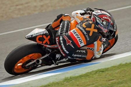Marc Márquez cae en el GP de Jerez 2011