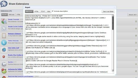 Obtén una lista de las extensiones que usas en Chrome y compártela fácilmente