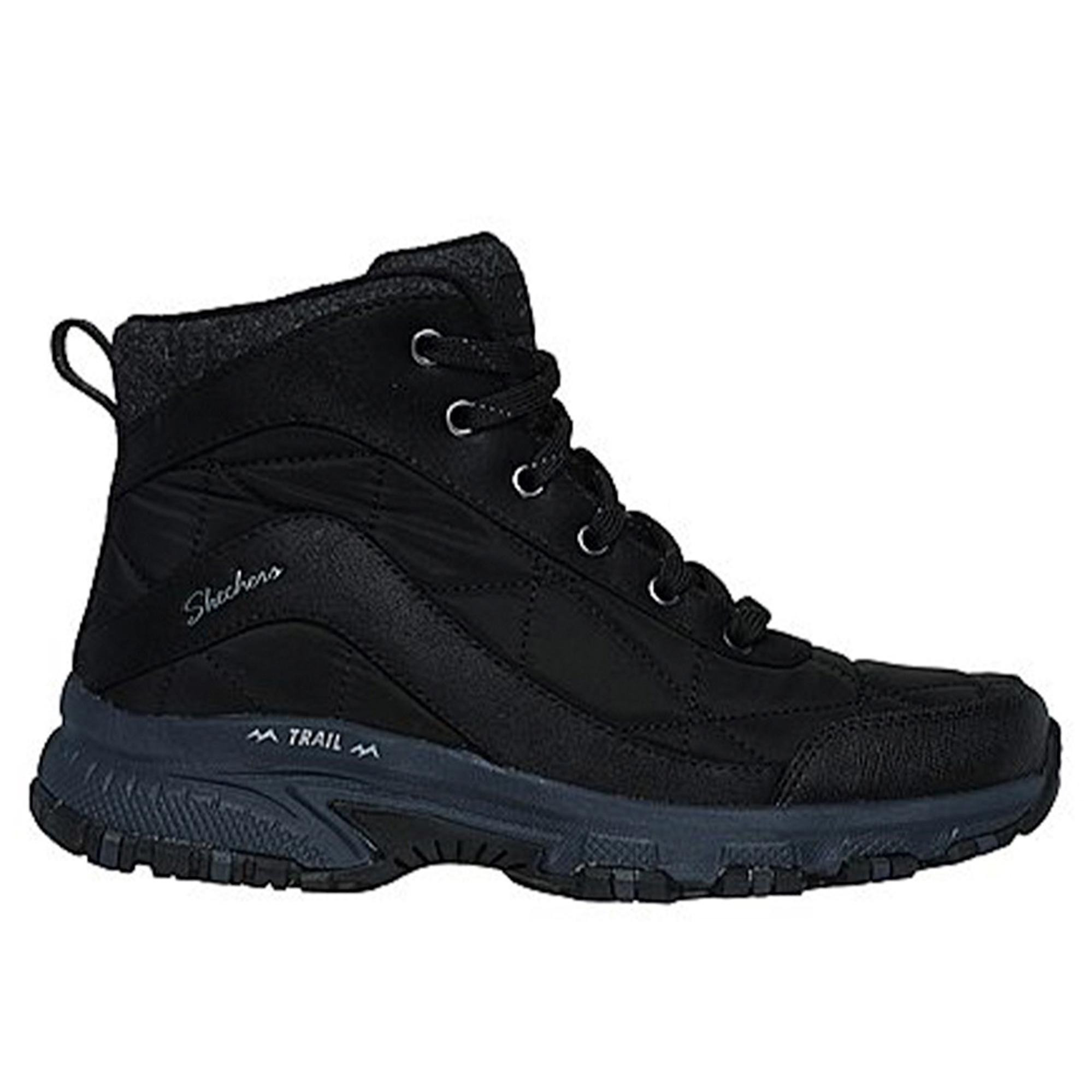 Botines Mujer Skechers 167897_BBK Negros Acolchados con Cordones