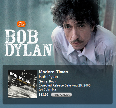 Modern Times, lo último de Bob Dylan, en iTunes