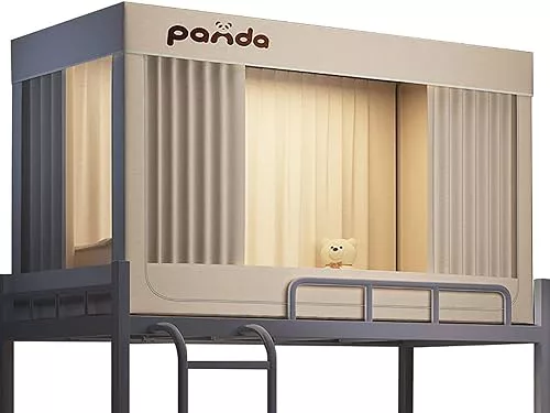 Tienda de campaña portátil para cama de dormir: dosel privado ligero con cortinas opacas para interiores para mayor comodidad y privacidad