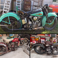 Ser friki de las motos, nivel: tener diez Harley-Davidson de la II Guerra Mundial amontonadas en un granero