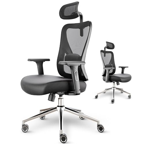 LUTIVO Alpha Silla Escritorio [Original] Silla ergonómica con 11 ajustes de Confort para hasta 150 kg 