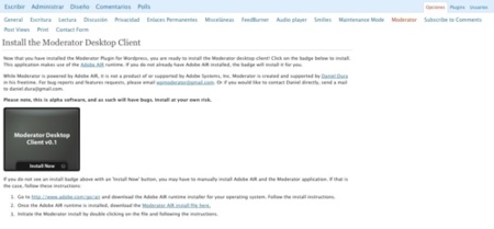 Moderator, moderando los comentarios de WordPress desde nuestro escritorio