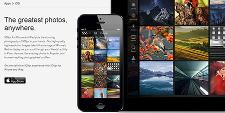 500px ya disponible para iPhone (actualizada para iPad)