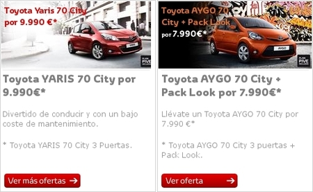 Oferta Toyota Yaris y Toyota Aygo