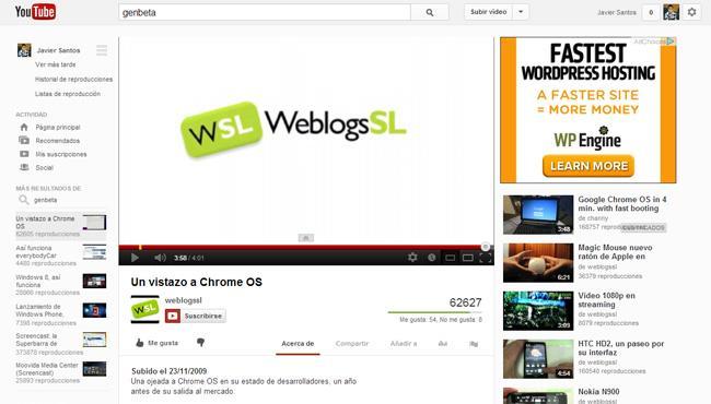 Nuevo diseño de YouTube