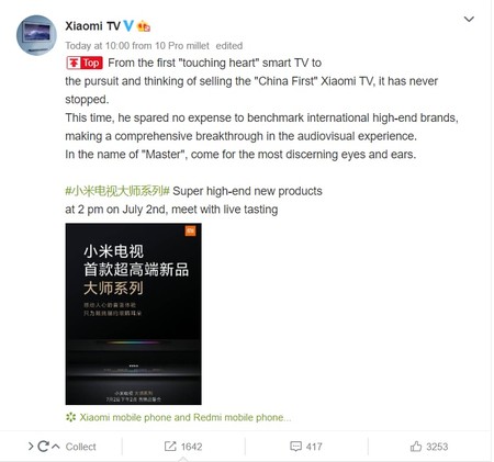 Xiaomi To Launch Oled Master Tv Series In China On 2nd July 2