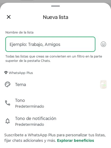 Whatsapp Crear Filtros