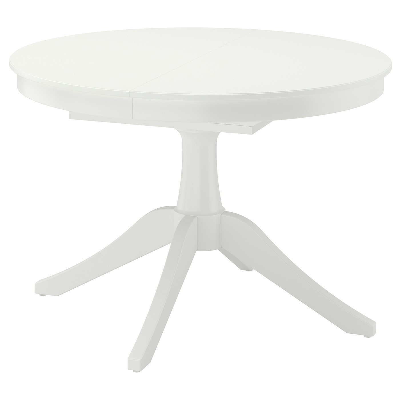 ROSENTORP - Mesa extensible, blanco, 110/155 cm