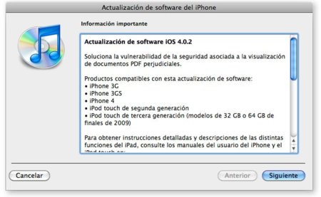Actualización de seguridad: iOS 4.0.2 y iPad 3.2.2 ya disponibles