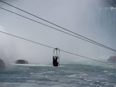 Ésta es la forma más emocionante de visitar las cataratas del Niágara: con una tirolina