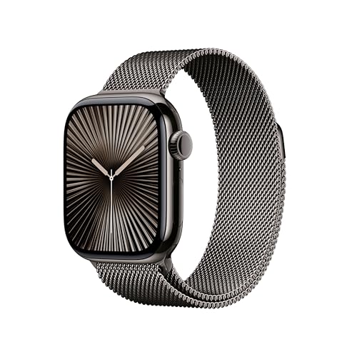 Apple Watch Series 10 GPS + Cellular Smartwatch con caja de titanio Pizarra de 46 mm y Pulsera Milanese Loop Pizarra