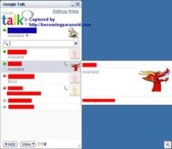 Capturas de Google Talk con avatares