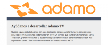 Adamo prepara su servicio de televisión IP sobre fibra preguntando a los clientes