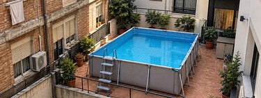 Puso una piscina de 2.000 kilos sobre el garaje, en el patio de luces. El BOE y los vecinos aún siguen buscando al infractor