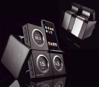 Precioso Dock para el iPod (y el iPhone) con despertador