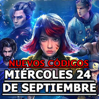 Free Fire MAX, códigos gratuitos del Miércoles 24 de septiembre 
