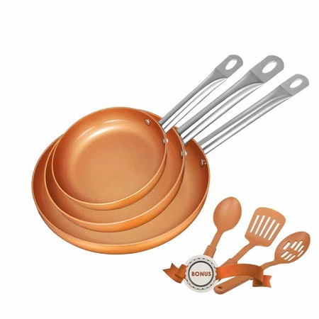 Cupón de descuento del 50% en el juego de sartenes Deik: aplicándolo se queda en 29,99 euros con envío gratis en Amazon