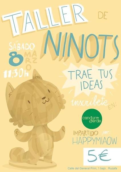 Si vives en Valencia y tu hijo tiene una idea para crear un "ninot" fallero, llévalo el sábado a Canguro Verde