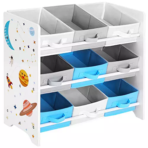 SONGMICS Estantería Infantil para Juguetes, 9 Cajas, 62,5 x 29,5 x 60 cm