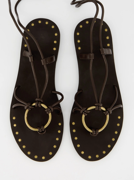 Sandalias Planas De Piel Con Tiras Lily Brw 1127235 4 1