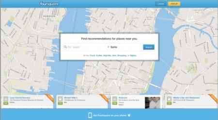 Foursquare convierte su página de inicio en un buscador local para competir mejor contra Yelp