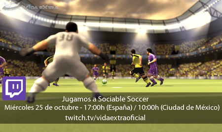 Jugamos en directo a Sociable Soccer a las 17:00h (las 10:00h en Ciudad de México)
