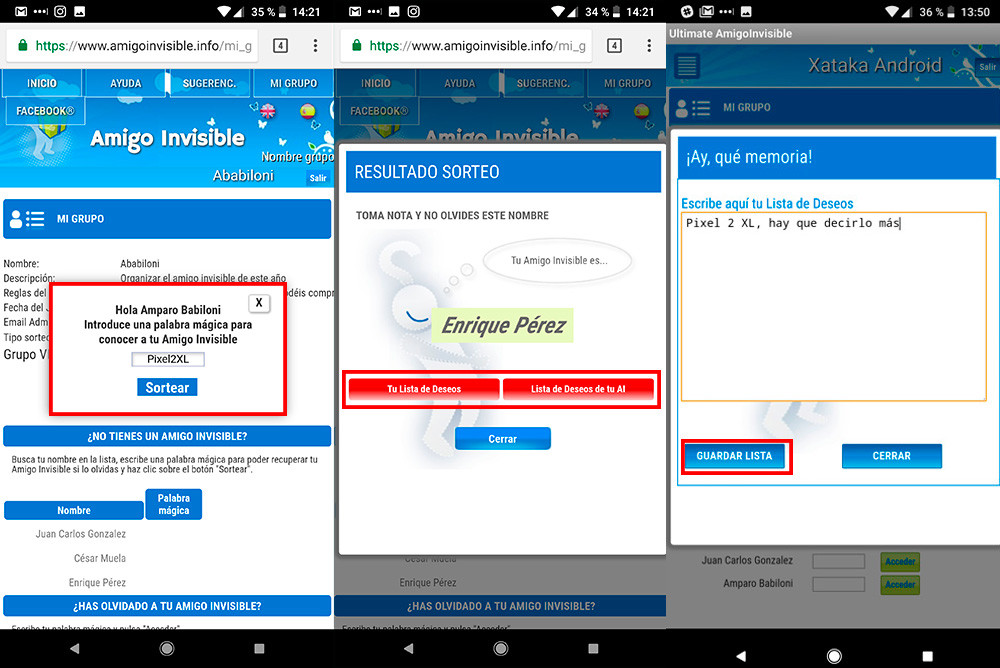 Amigo Invisible Whatsapp 