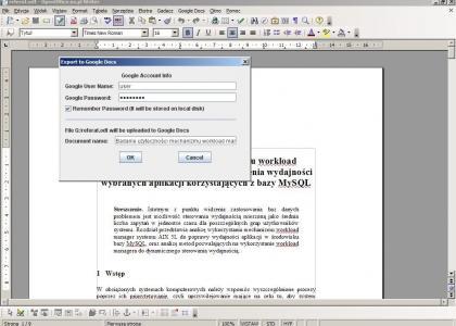 OpenOffice.org2GoogleDocs, importación y exportación de documentos